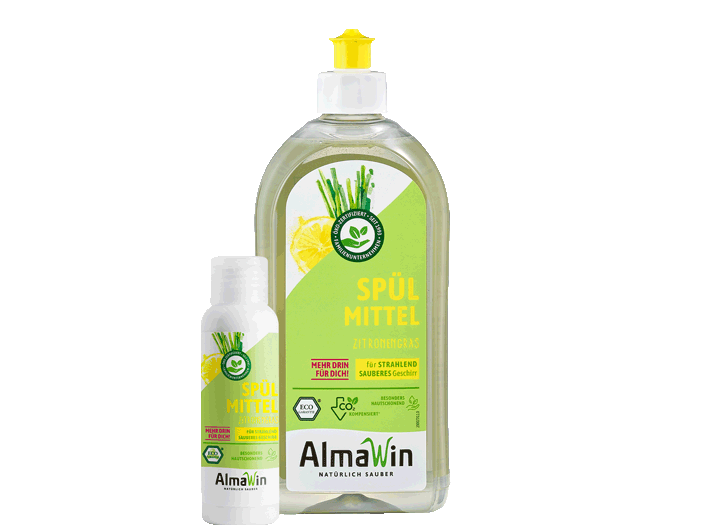 AlmaWin Spülmittel Zitronengras 500 ml und 100 ml
