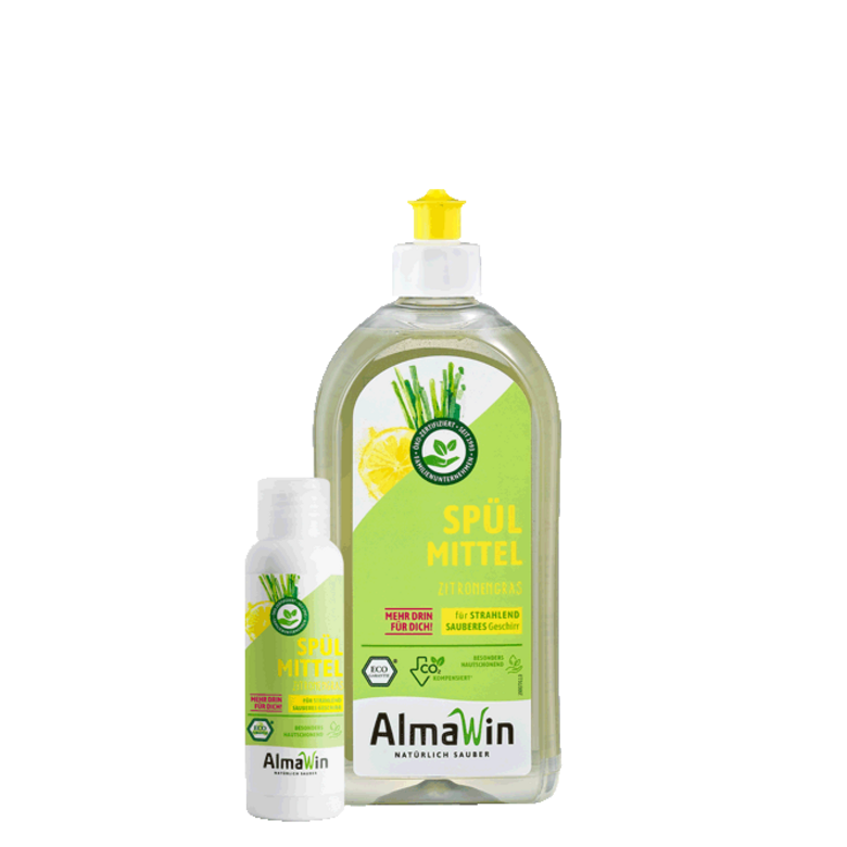 AlmaWin Spülmittel Zitronengras 500 ml und 100 ml